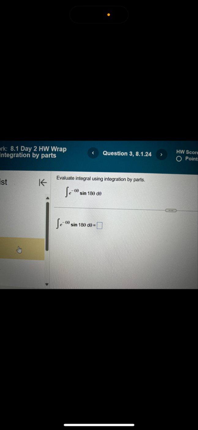 rk: 8 . 1 Day 2 HW Wrap integration by parts