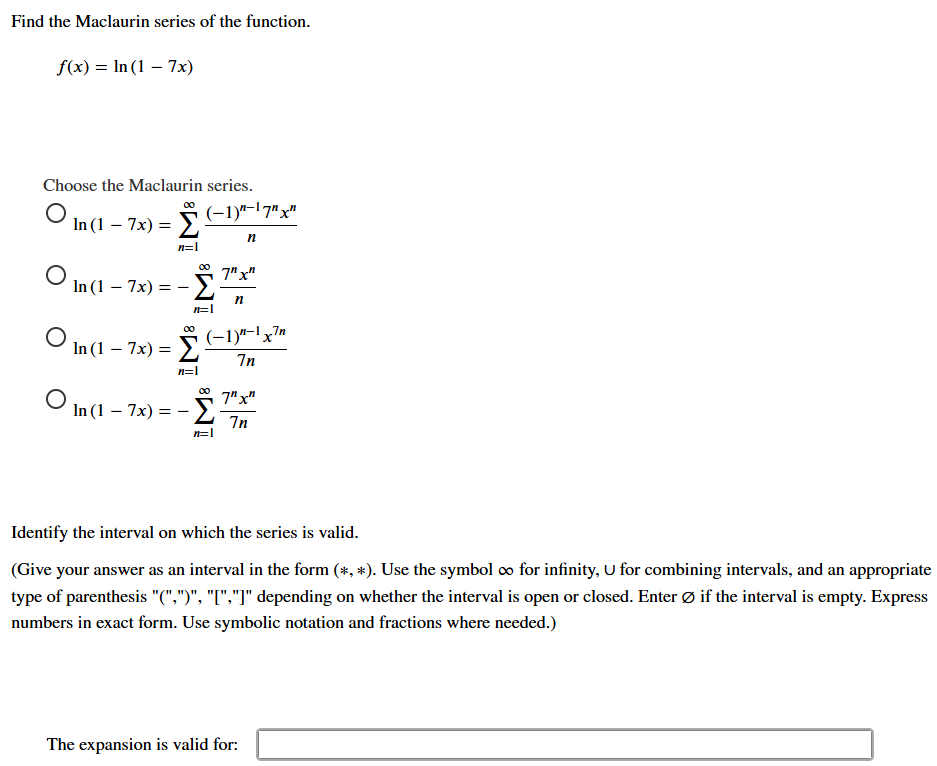 Find the Maclaurin series o f the function. f ( x