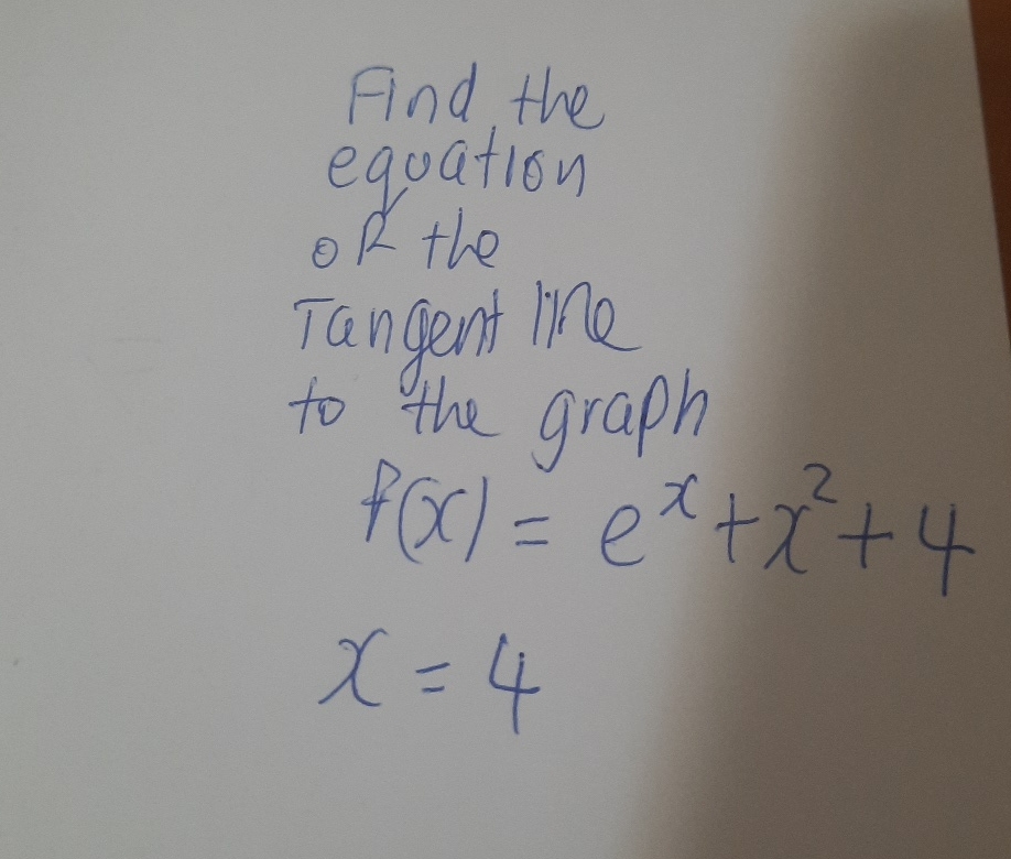 Find the equation of the Tangent life to the