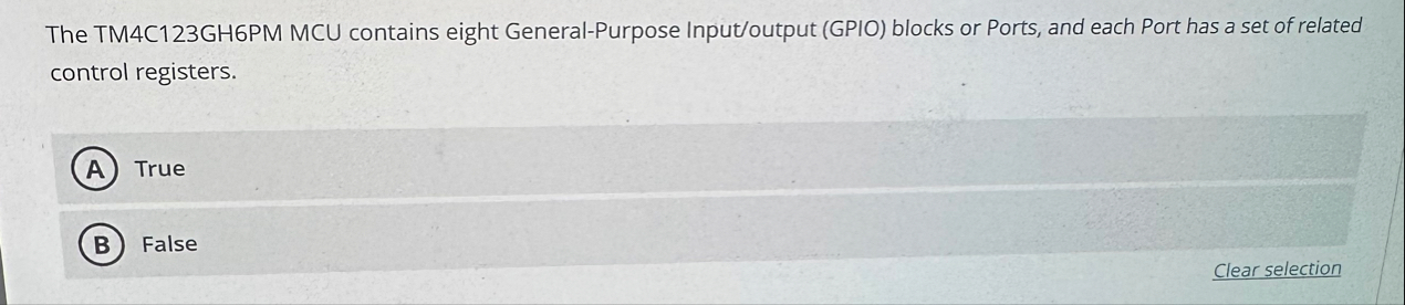 The TM 4 C 1 2 3 GH 6 PM MCU contains eight
