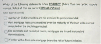 Which of the following statements is / are