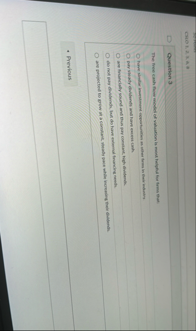 SOTHEmts CSLO 1 , 2 , 5 , 6 , 8 Question 3 The