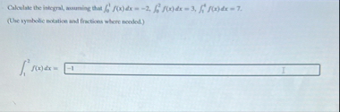 Calculate the integral, assuming that 0 1 f ( x )