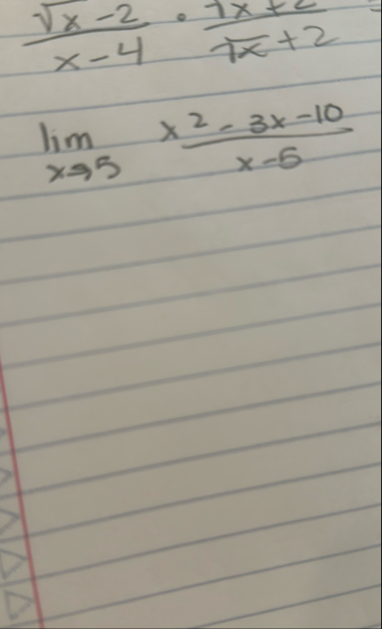 x 2 - 2 x - 4 * 7 x 2 7 x 2 lim x 5 x 2 - 3 x - 1