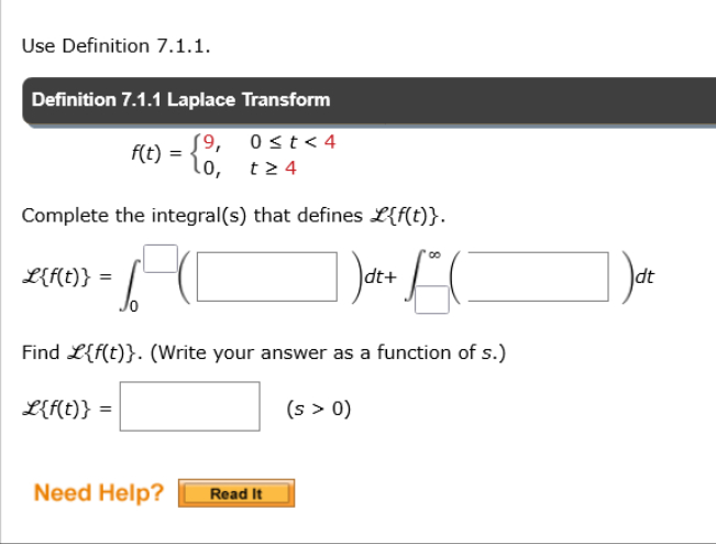Use Definition 7 . 1 . 1 . Definition 7 . 1 . 1