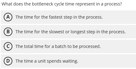 What does the bottleneck cycle time represent in