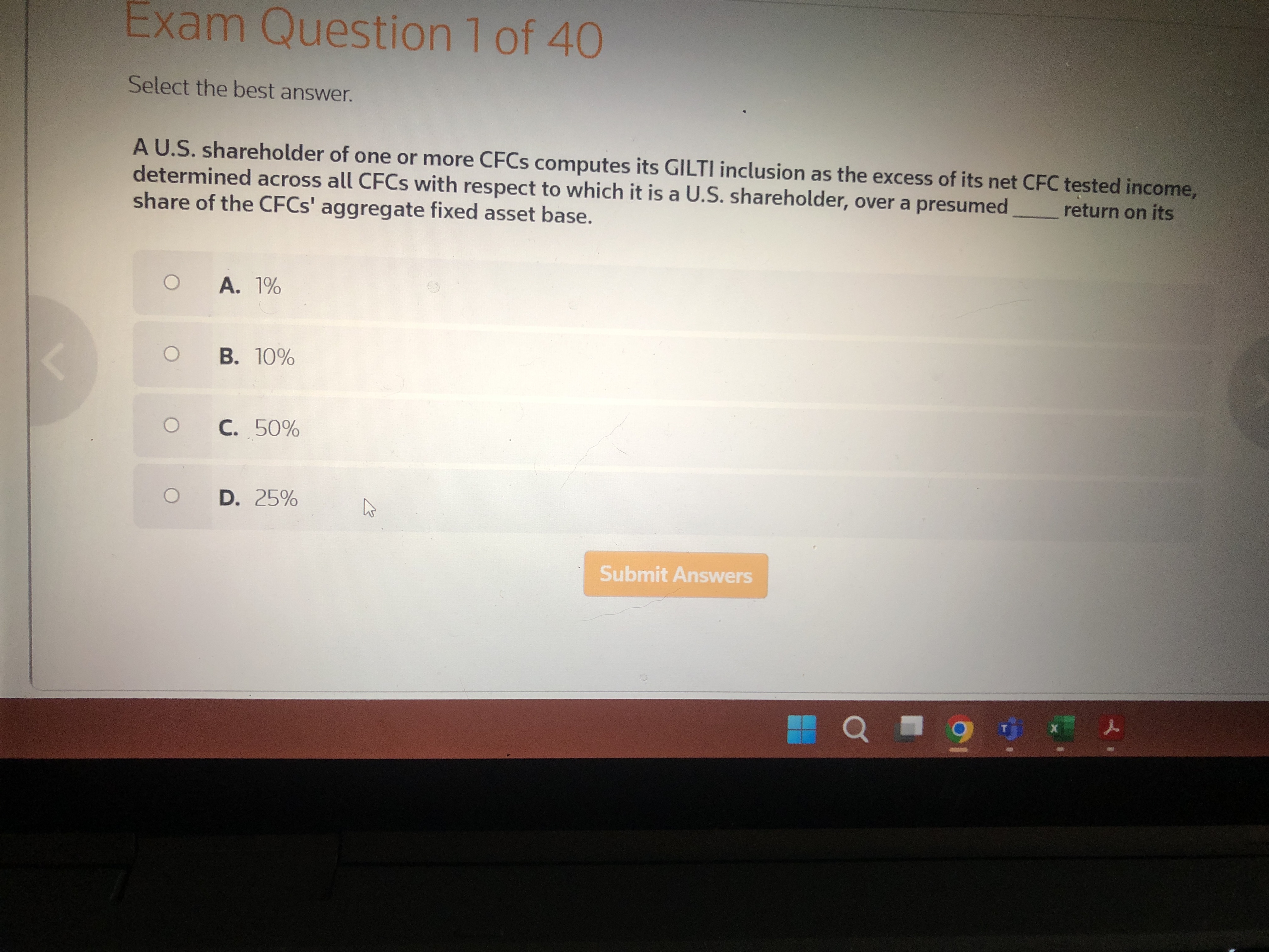 A U . S . shareholder o f one o r more C F C s