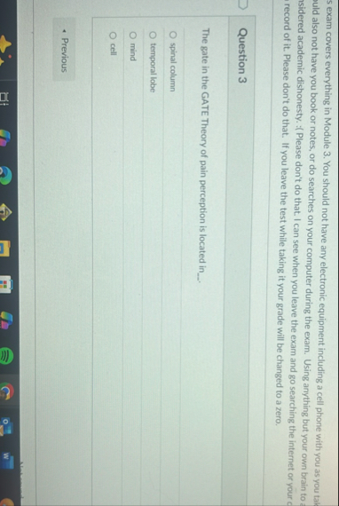 s exam covers everything in Module 3 . You should