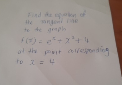 Find the equation of the rangent line to the