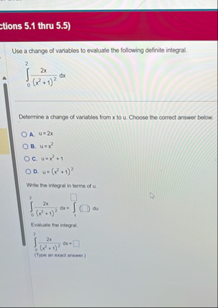 etions 5 . 1 thru 5 . 5 ) Use a change of