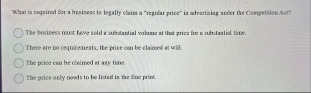 What is required for a business to legally claim