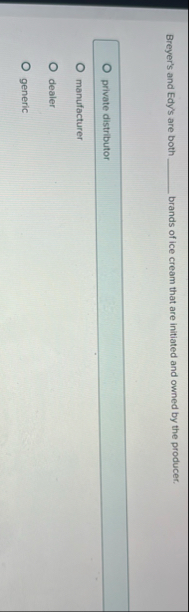 Breyer's and Edy's are both brands of ice cream