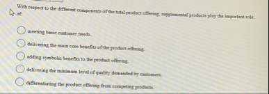 With respect to the different composents of the