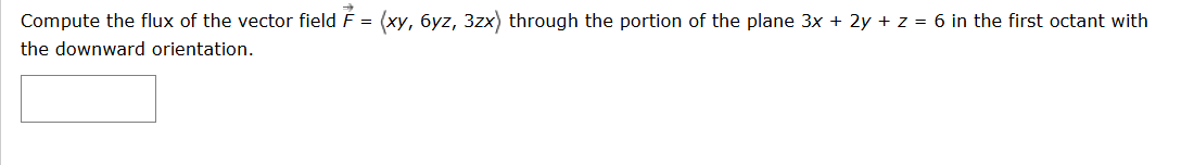 Compute the flux o f the vector field vec ( F ) =