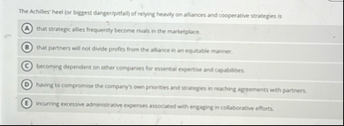 The Achilles' heel ( or biggest dangeripitfall )