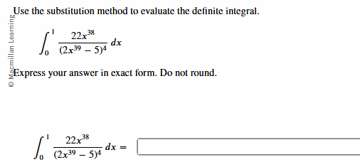 Use the substitution method t o evaluate the