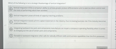 Which of the followergis not a strategic