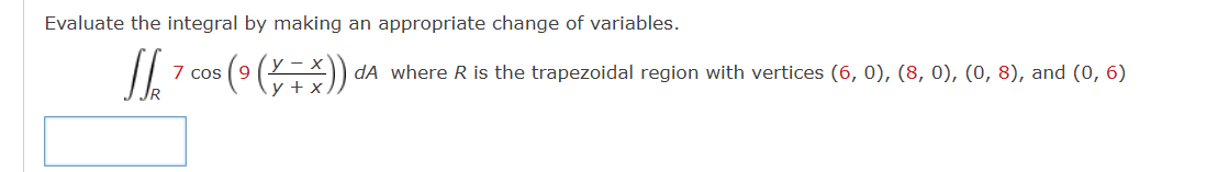 Evaluate the integral b y making a n appropriate