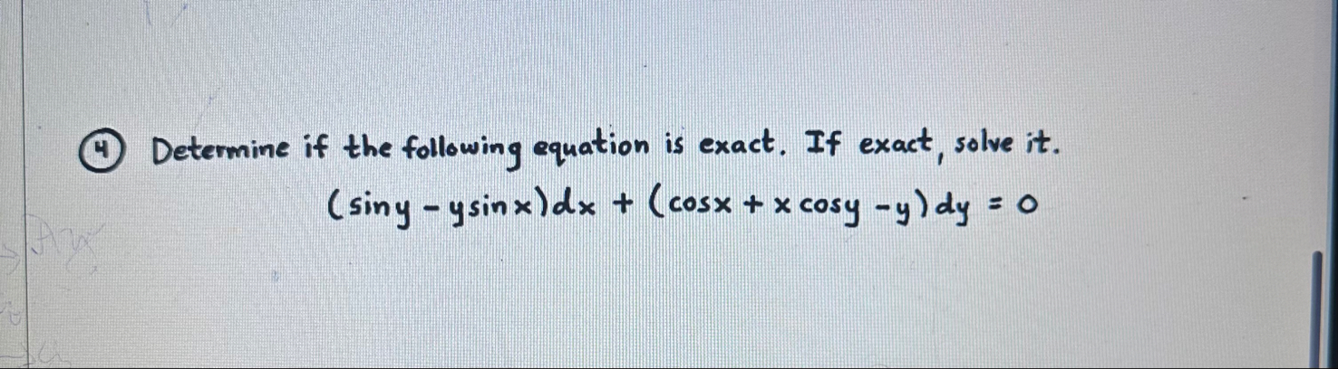 ( 3 ) Solve using an integrating factor. Give an
