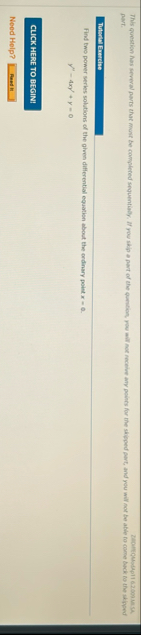 gavi. Tuterid Exteralse Find two power series