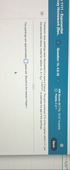 1 1 1 1 - Exponential cay Homework ( Sec .