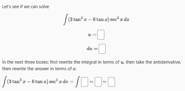 Let's see i f w e can solve ( 3 t a n 2 x - 6 t a