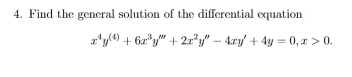 Find the general solution o f the differential