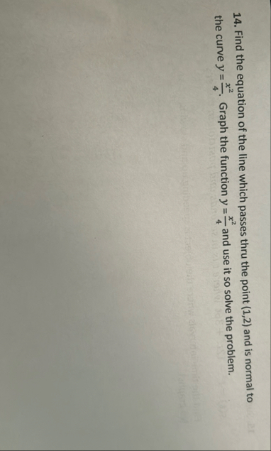Find the equation of the line which passes thru