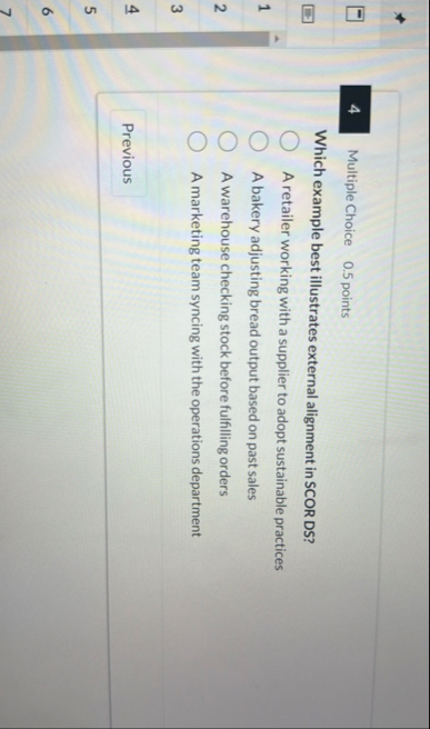 Multiple Choice 0 . 5 points Which example best