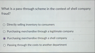 What is a pass - through scheme in the context of