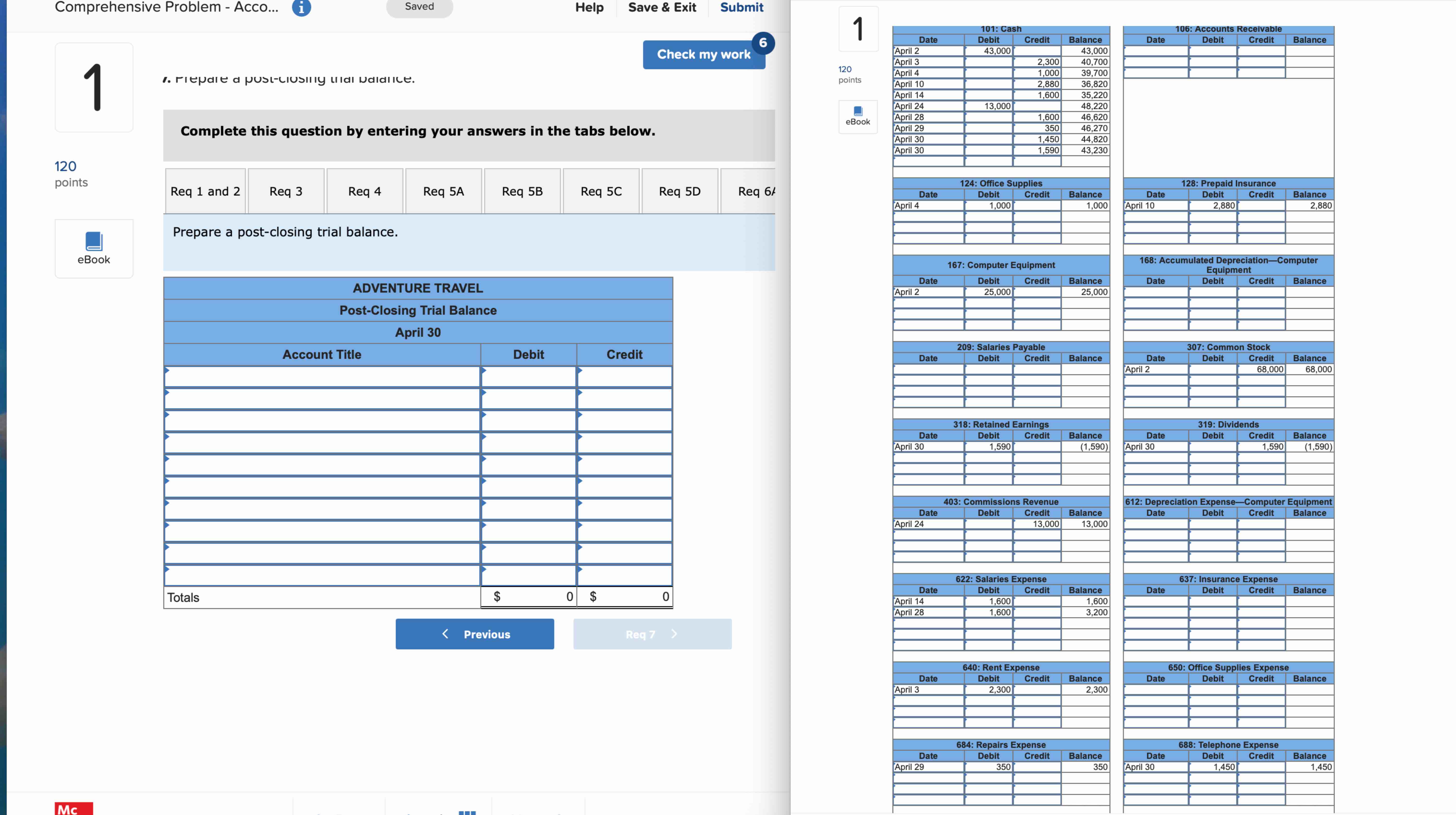 Using the Ledger what do I need to put on the