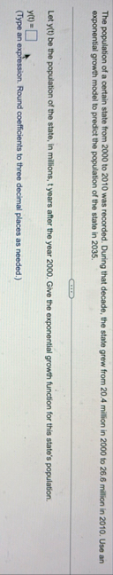 The population of a certain state from 2 0 0 0 to