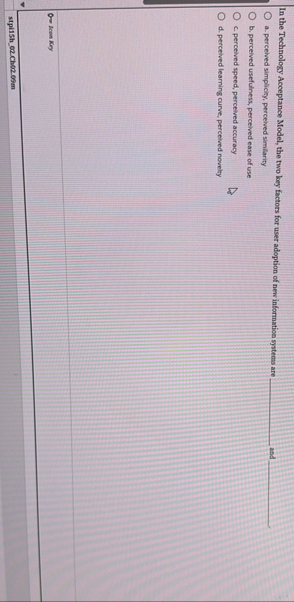 In the Technology Acceptance Model, the two key