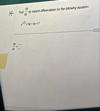 If Find d y d x by impuict differentiation lor