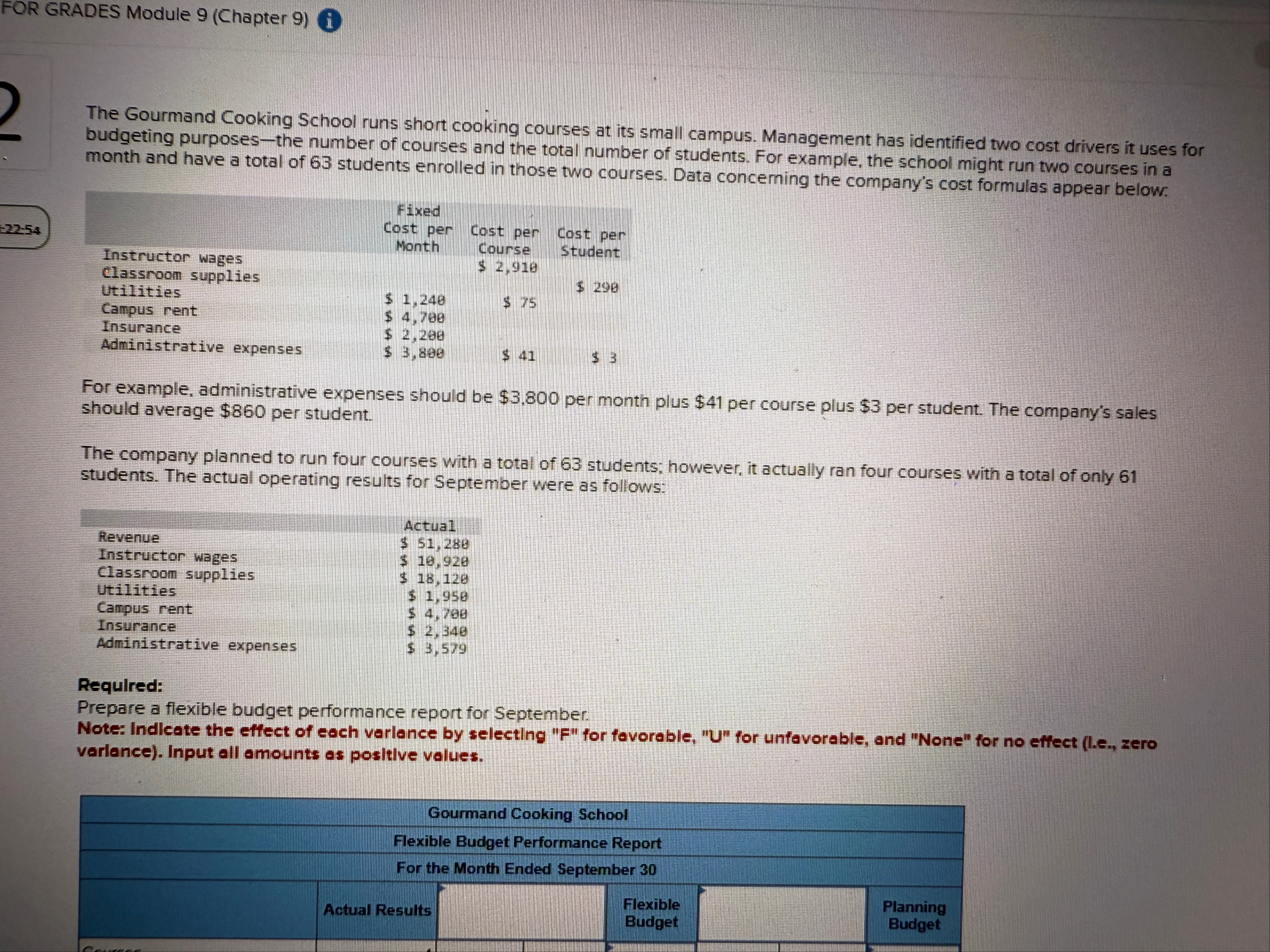 FOR GRADES Module 9 ( Chapter 9 ) ( i The
