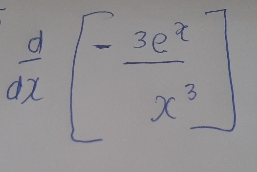 d d x [ - 3 e x x 3 ]