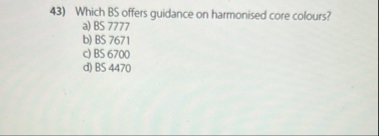 Which BS offers guidance on harmonised core