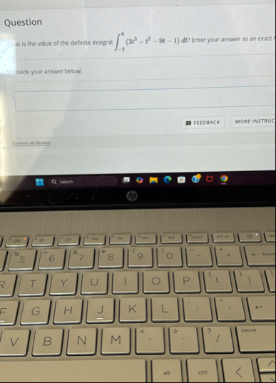 Question at is the value of the definite integral