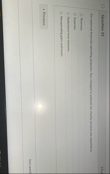 Question 3 3 2 . 5 p For external financial