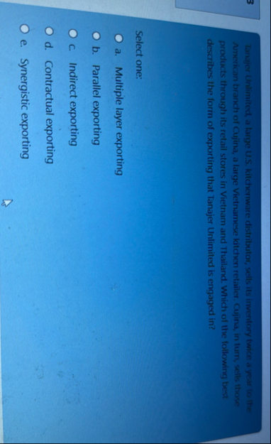 3 Tanajer Unlimited, a large U . S . kitchenware