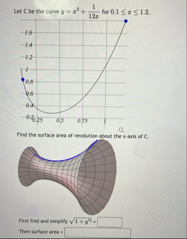 Let C be the curve y = x 3 1 1 2 x for 0 . 1 x 1