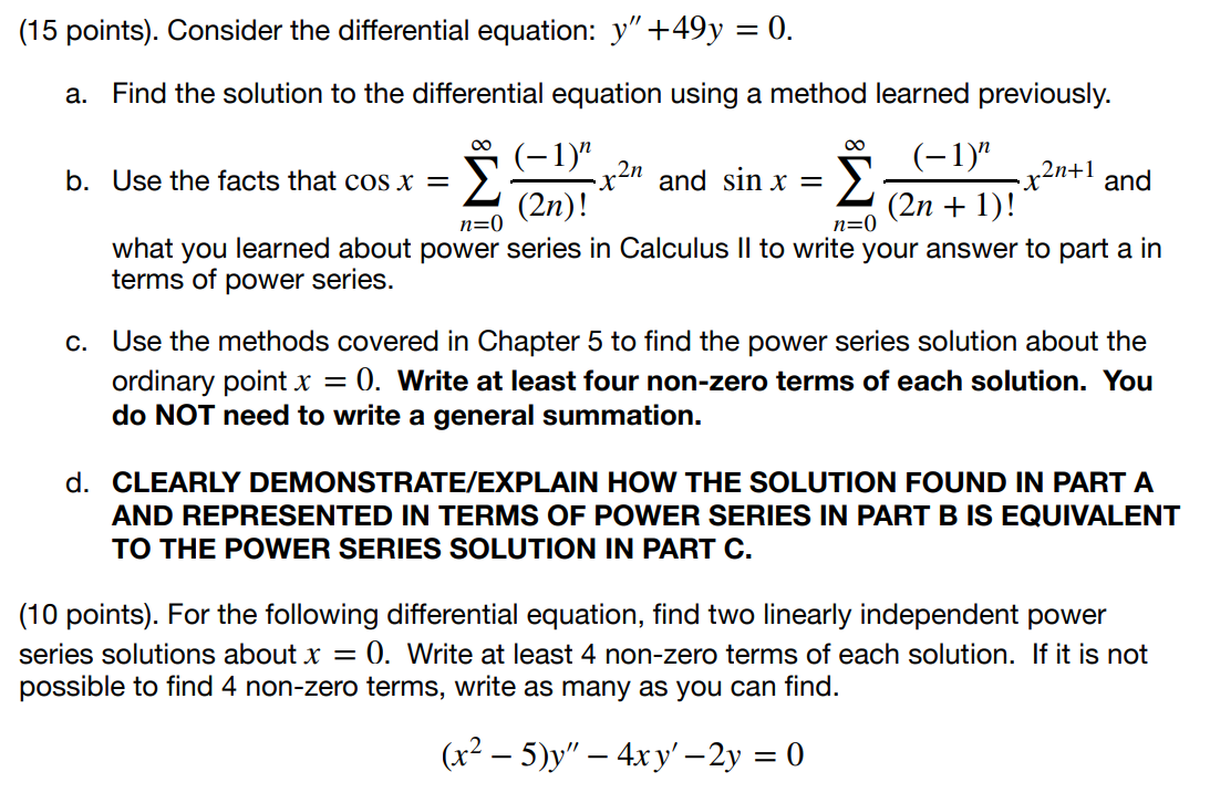 ( 1 5 points ) . Consider the differential