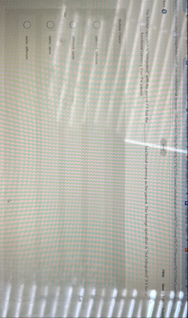 The foreign operation is "Integrated" with the