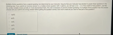 Matple - choice questiona have a special grading