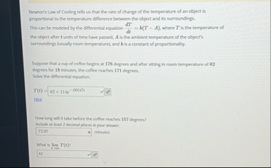 Newton's Law of Cooling trills us that the rate