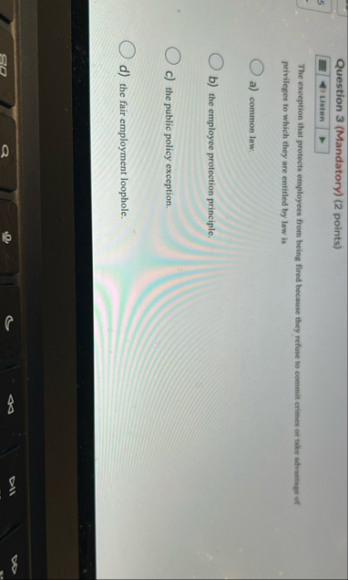 Question 3 ( Mandatory ) ( 2 points ) 5 1 The