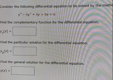 Consider the following differential equation to