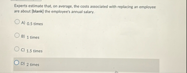 Experts estimate that, on average, the costs