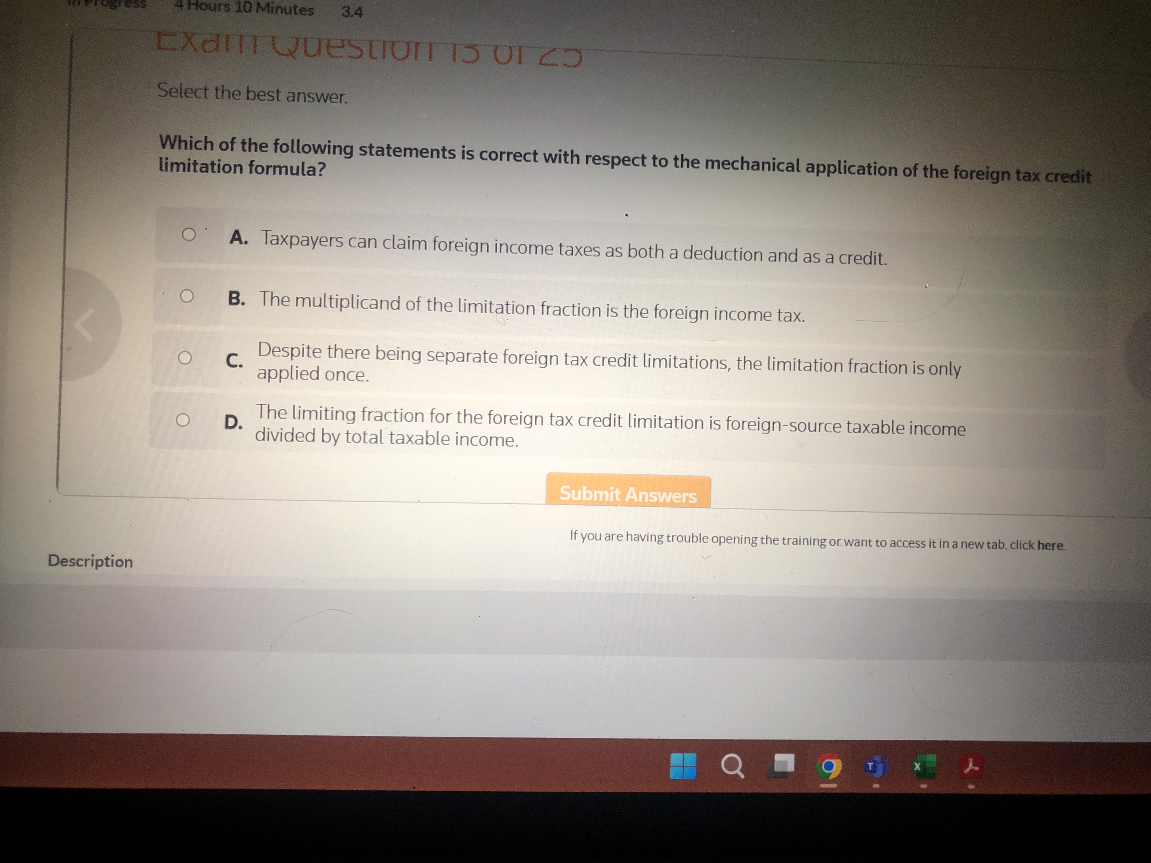 Select the best answer. Which of the following