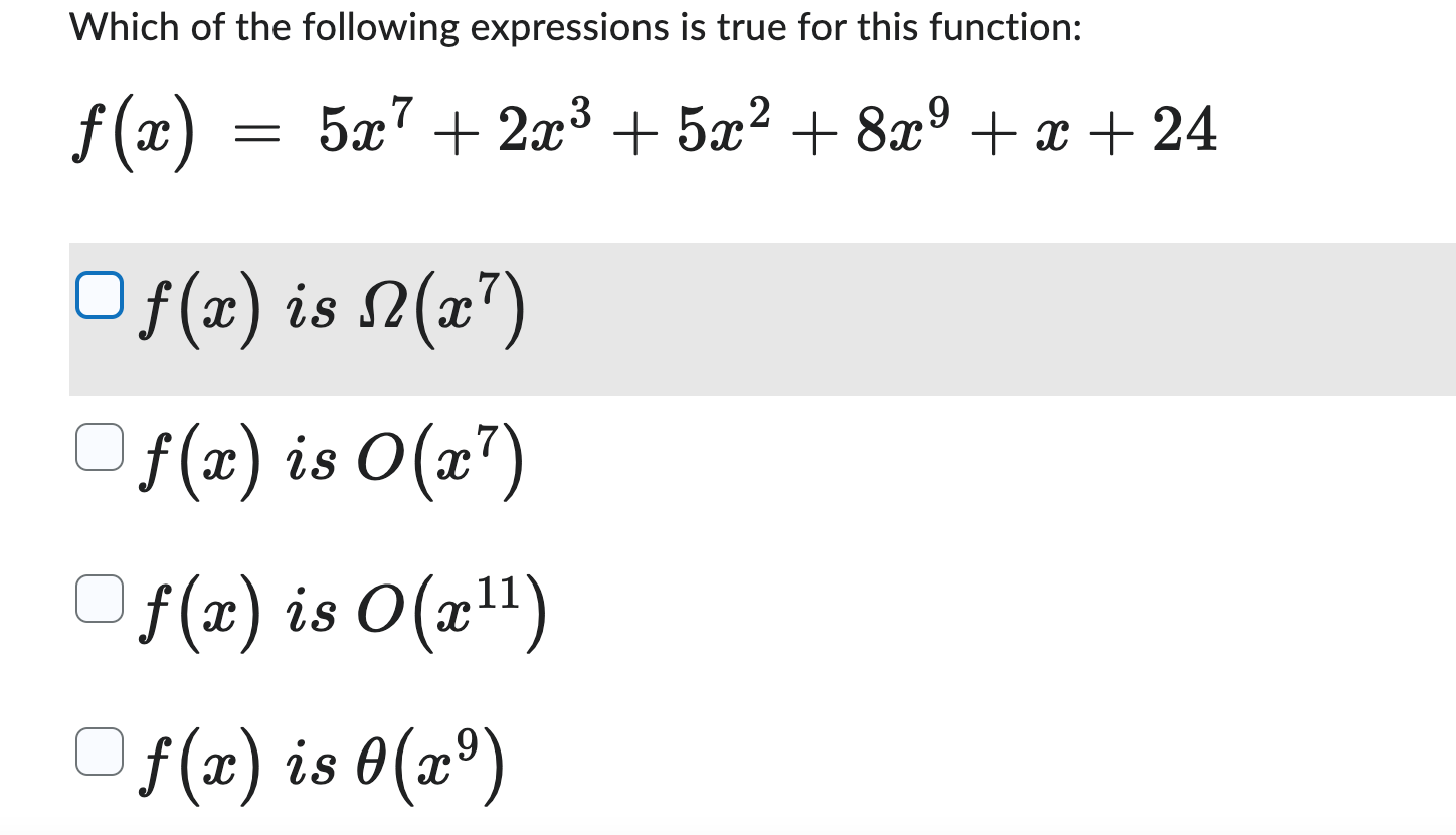 Which o f the following expressions i s true for